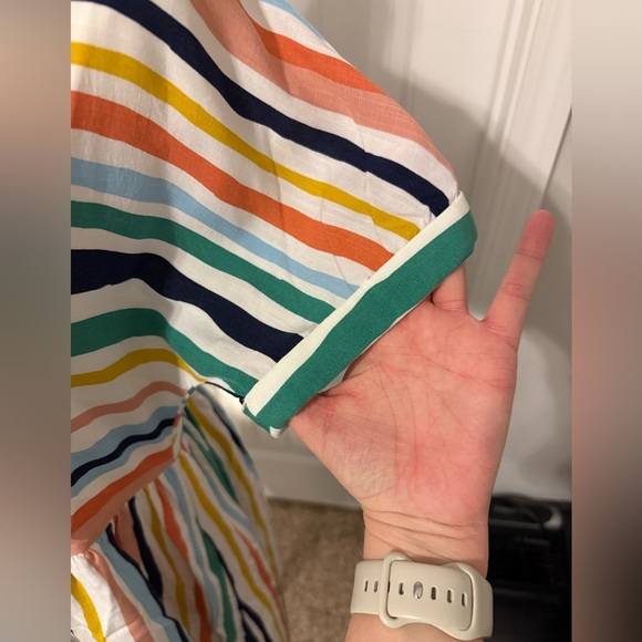 JODIFL Multicolor Striped V-Neck Dress - Picture 6 of 16